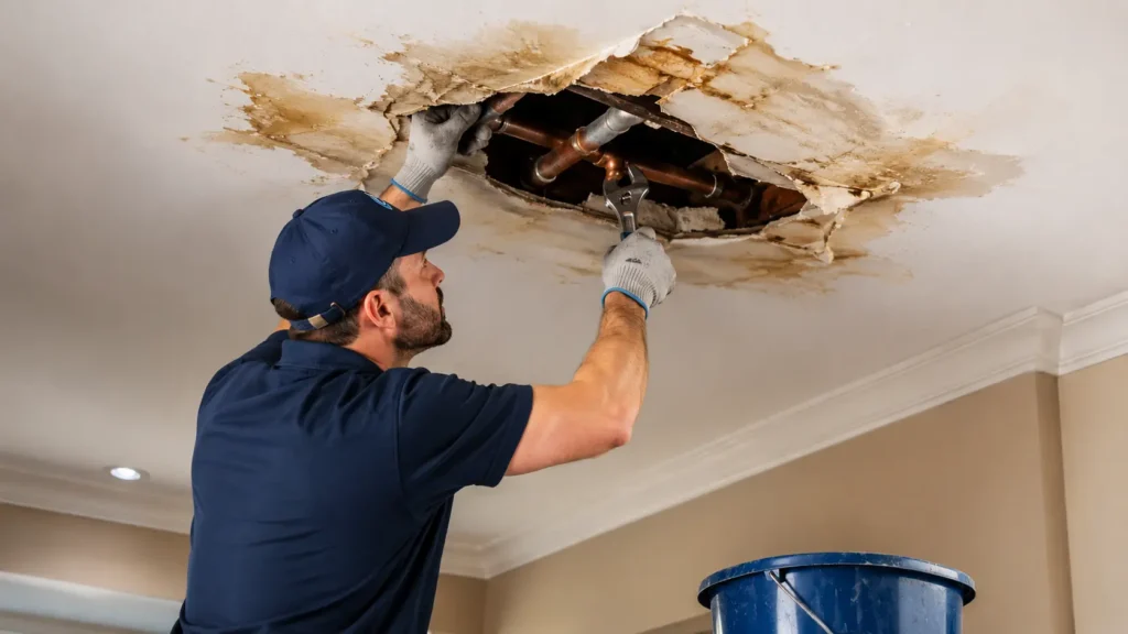 Water stains on the ceiling